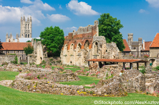 Ruins of  St.Augustines Abbey with Canterbury Cathedral in the background - ©iStockphoto.com/AlexKozlov